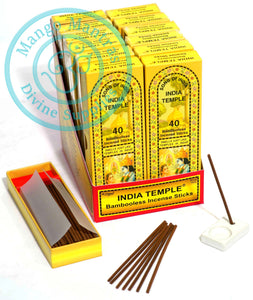 India Temple "Bambooless" Incense -Song Of India - For Protection, Blessing and Purification.